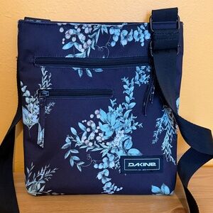 Dakine Black and Light Green Floral Crossbody
